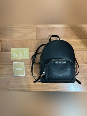Michael Kors Jaycee backpack XS size in black leather